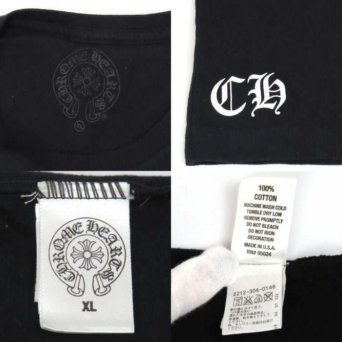 CHROME HEARTS  
CH Plus Scroll Label Cotton  
MADE IN HOLLYWOOD Long Sleeve T-Shirt