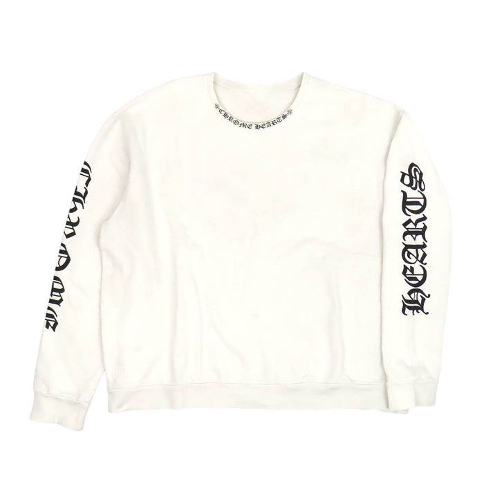 CHROME HEARTS 
スクロールラベル アームロゴ コットン 
ネックロゴ スウェット トレーナー