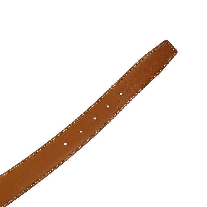 HERMES 
アッシュ □E刻印 ゴールドカラーメタル 
H バックル リバーシブル レザー ベルト 32MM