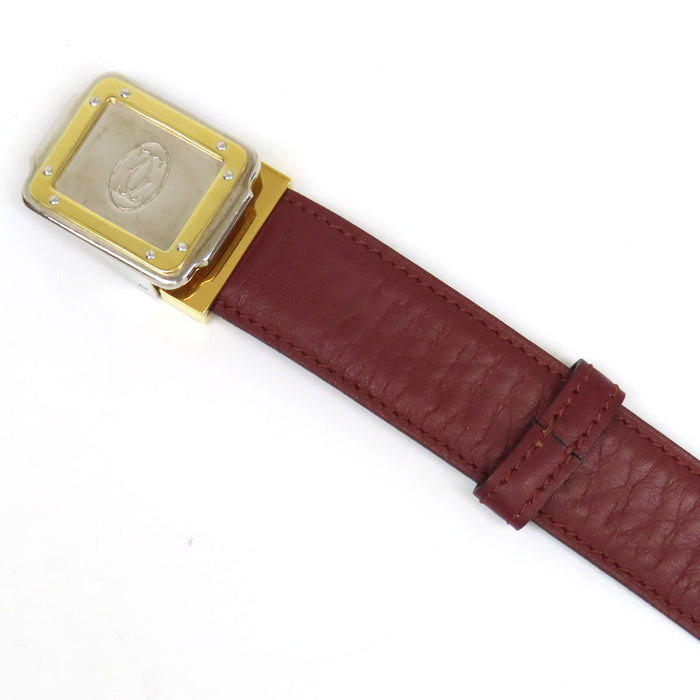 CARTIER 
ロゴ レザー ゴールドカラー金具 シルバーカラー金具 
マスト ドゥ カルティエ サントス ベルト