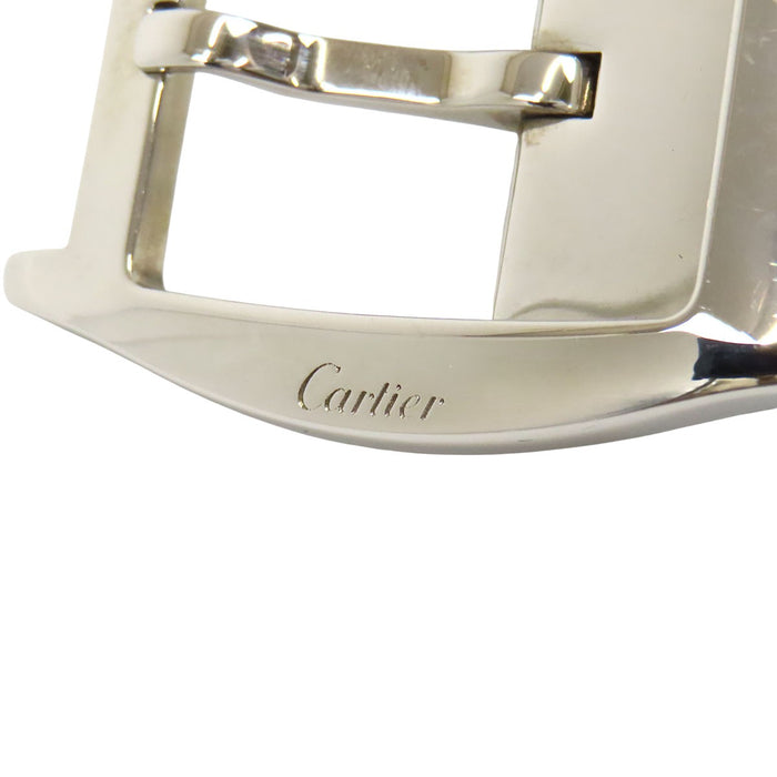CARTIER 
ロゴ レザー シルバーカラーメタル 
トーチュ ベルト