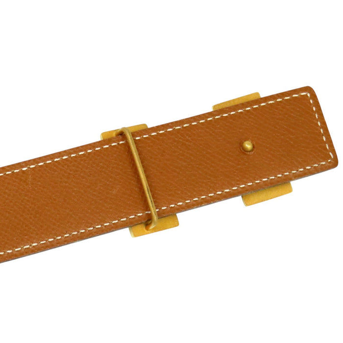 HERMES 
□B刻印 H バックル アッシュ ゴールドカラーメタル 
コンスタンス ベルト リバーシブル 32MM