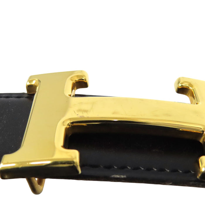 HERMES 
□B刻印 H バックル アッシュ ゴールドカラーメタル 
コンスタンス ベルト リバーシブル 32MM