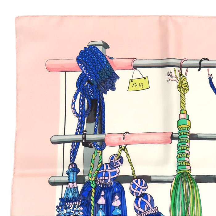 HERMES 
シルク 大判 
カレ 90 PASEMENTERIE 紐飾り スカーフ