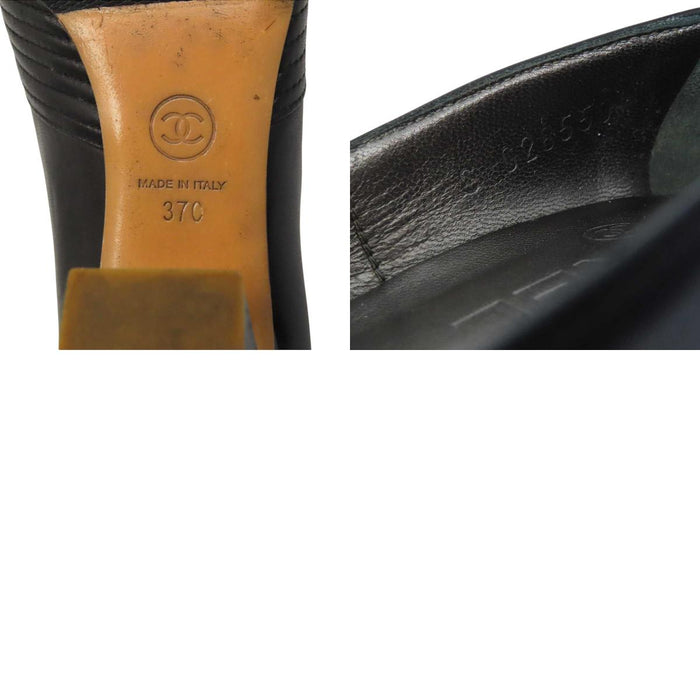CHANEL 
COCO CC ロゴ レザー ラインストーン クリアトゥ 12A 
ココマーク クリアトゥ ハイヒール パンプス