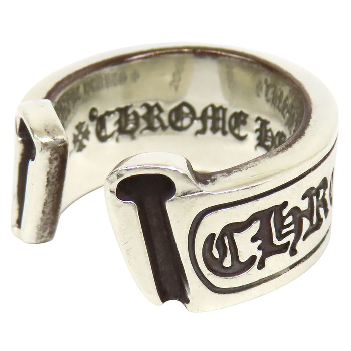 CHROME HEARTS 
CH LG SCROLL LABEL Silver 2005 Engraving 
Large Scroll Label Ring