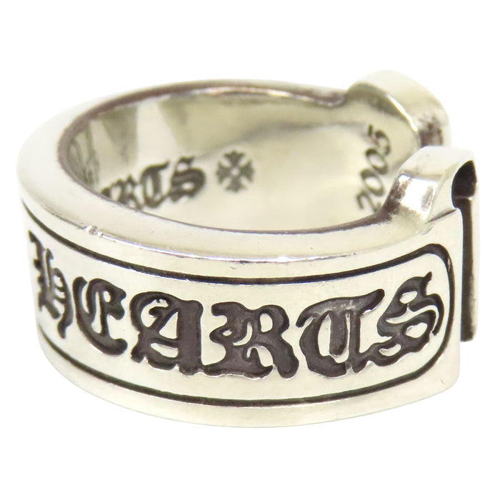 CHROME HEARTS 
CH LG SCROLL LABEL Silver 2005 Engraving 
Large Scroll Label Ring