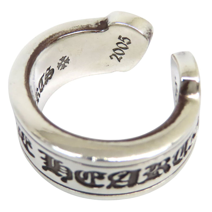 CHROME HEARTS 
CH LG SCROLL LABEL Silver 2005 Engraving 
Large Scroll Label Ring