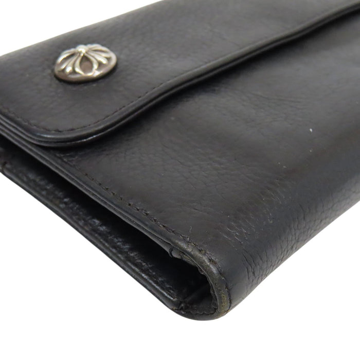 CHROME HEARTS CH WAVE CROSS BTN Dagger Zip Crossball Silver Wave Cross Button Wallet