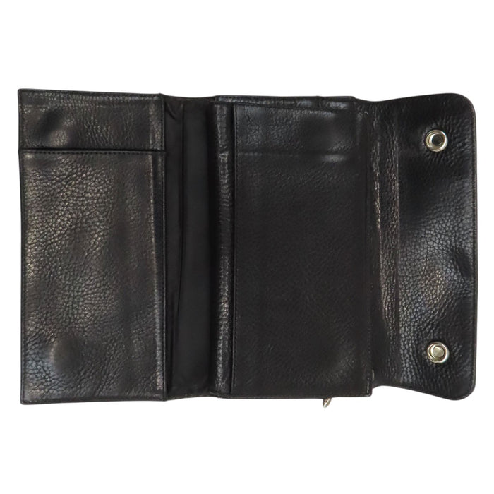 CHROME HEARTS 
CH WAVE CROSS BTN ダガージップ クロスボール シルバー 
ウェーブ クロス ボタン ウォレット