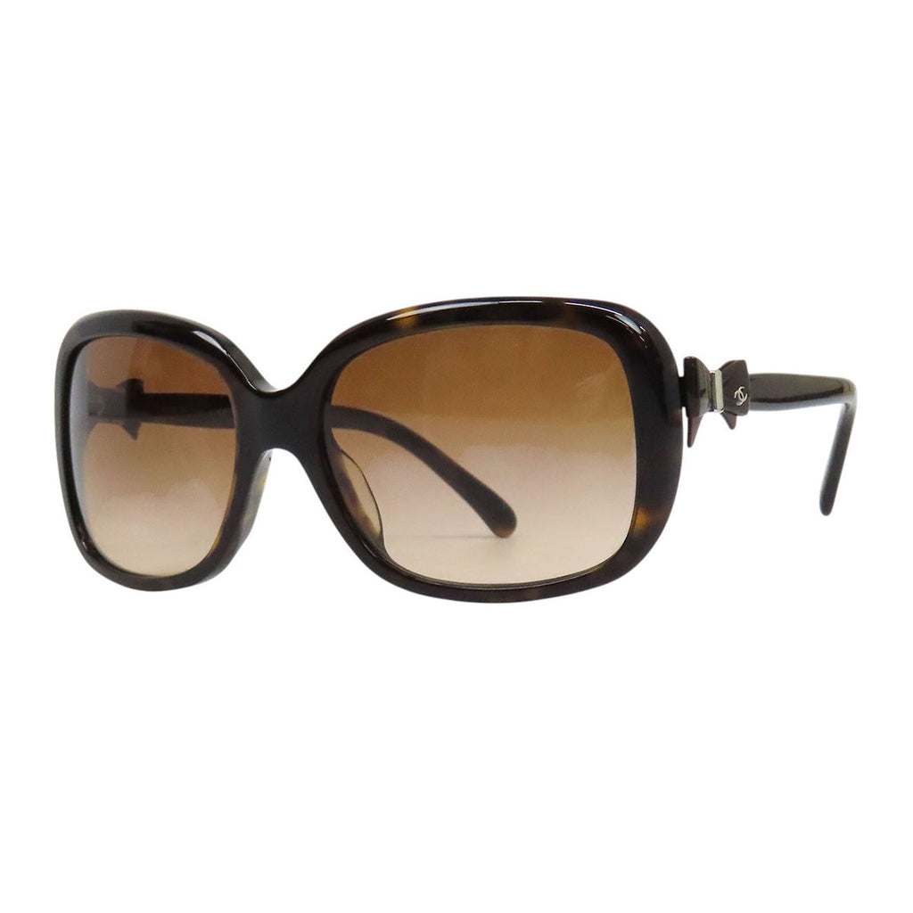 CHANEL COCO CC Logo Tortoiseshell Pattern Coco Mark Ribbon