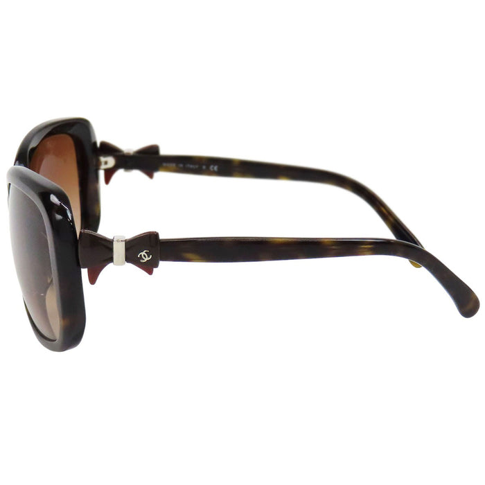 CHANEL  
COCO CC Logo Tortoiseshell Pattern  
Coco Mark Ribbon Sunglasses