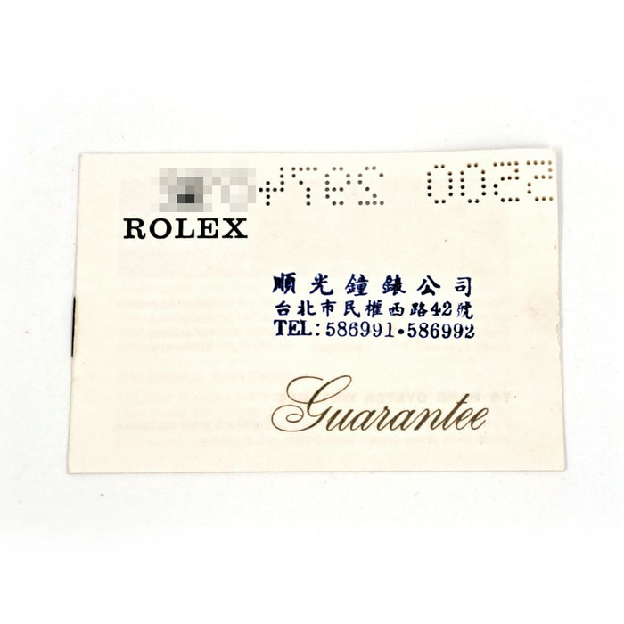 ROLEX  
Air-King Linen Dial  
With Warranty Card