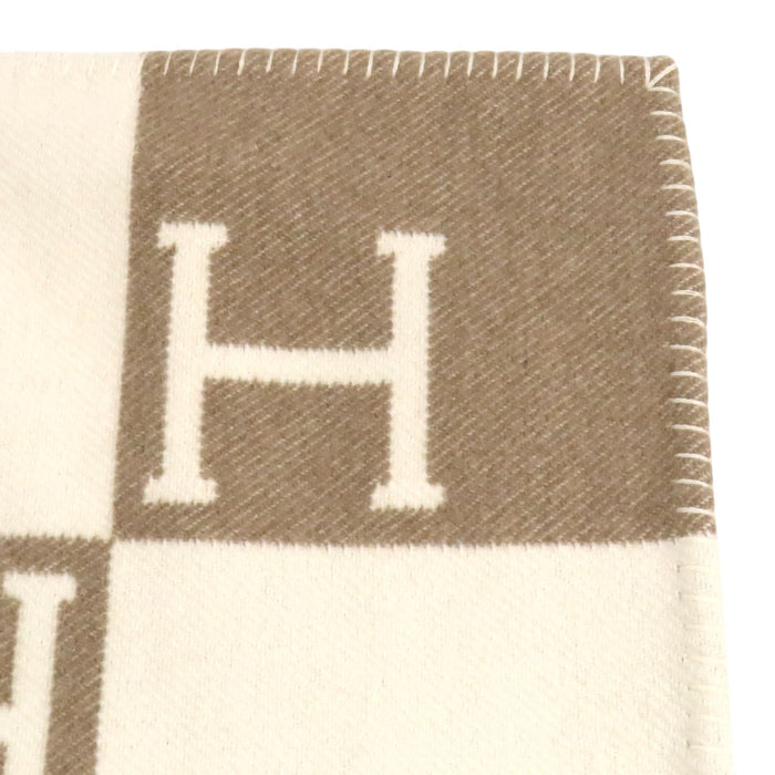 HERMES 
H アッシュ Avalon ウール混 カシミヤ混 
ベビープレード アヴァロン ブランケット