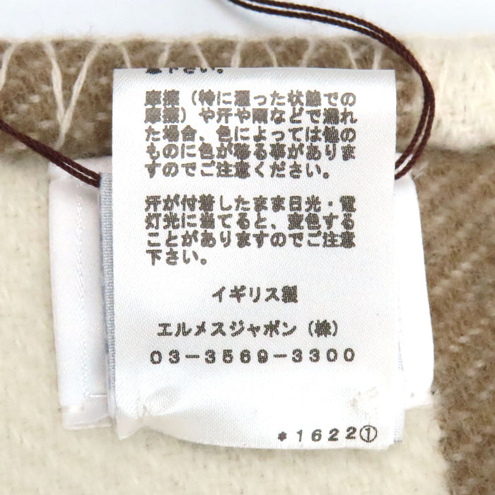 HERMES 
H アッシュ Avalon ウール混 カシミヤ混 
ベビープレード アヴァロン ブランケット