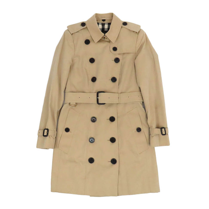 BURBERRY 
コットン ロゴボタン 
裏地チェック トレンチコート