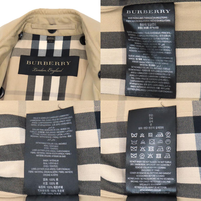 BURBERRY 
Trench-coat en coton à boutons logo et doublure à carreaux