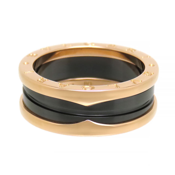 BVLGARI 
B.zero1 Ring 2-Band Black Ceramic