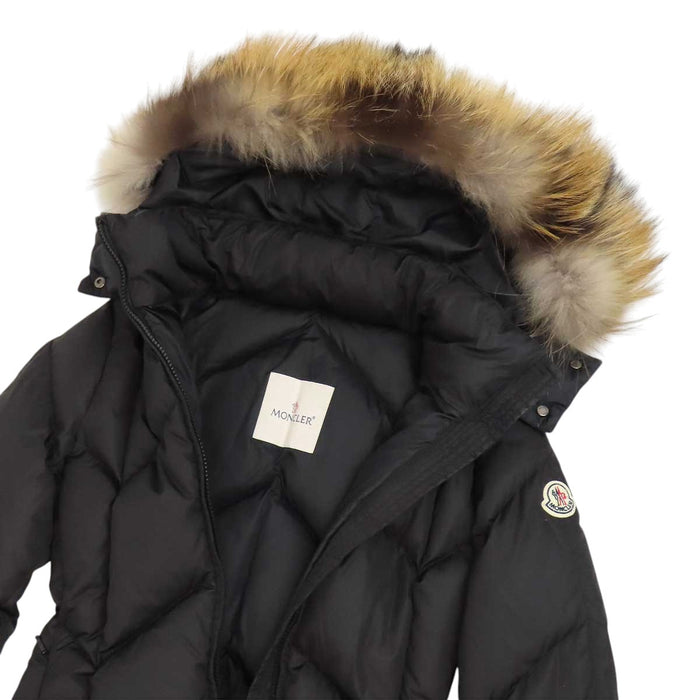 MONCLER 
デュベラン ファー ロゴ ワッペン ナイロン ロング 
DUBERRAN ダウンコート