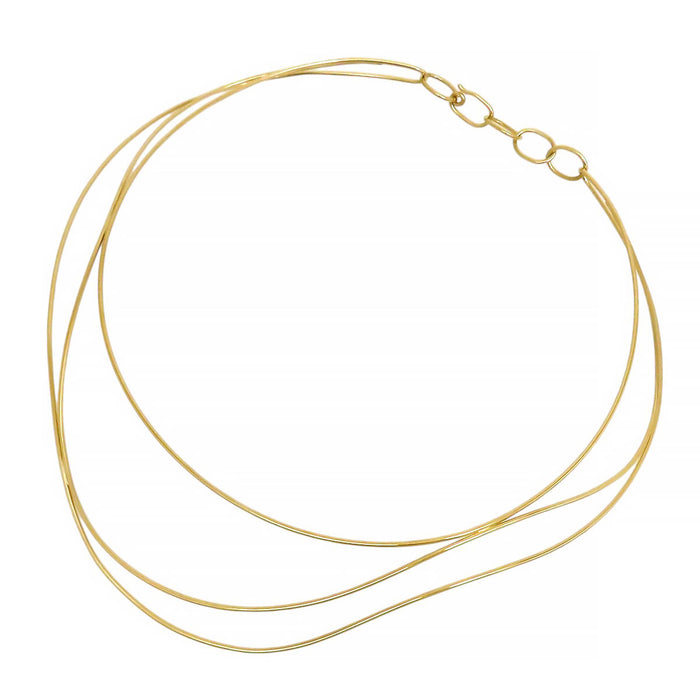 TIFFANY&Co. 
ウェーブ ネックレス 3ロウ