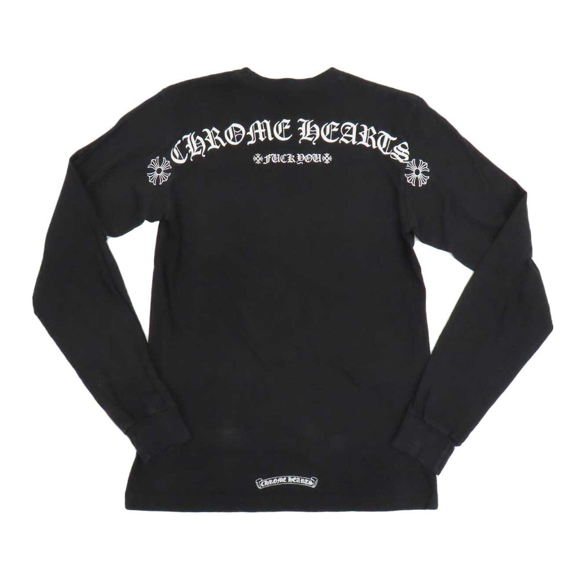 CHROME HEARTS CH コットン クルーネック アーチロゴ ロングスリーブ T