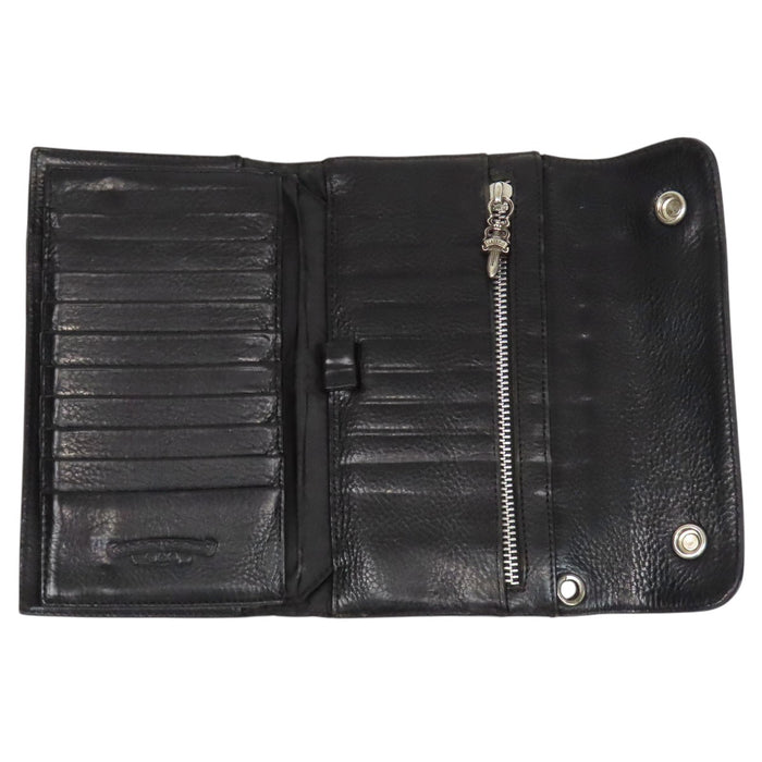 CHROME HEARTS 
CH WAVE ダガージップ シルバー 
ウェーブ クロスボール ウォレット