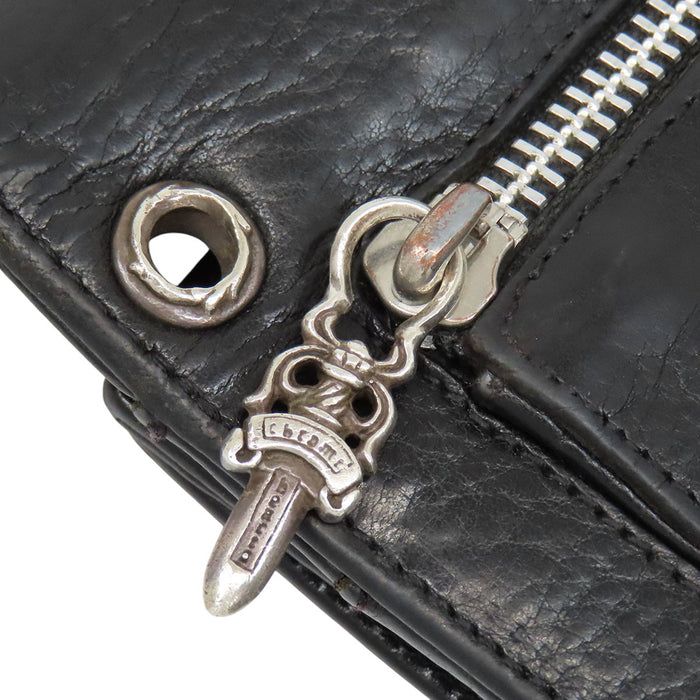 CHROME HEARTS 
CH WAVE ダガージップ シルバー 
ウェーブ クロスボール ウォレット