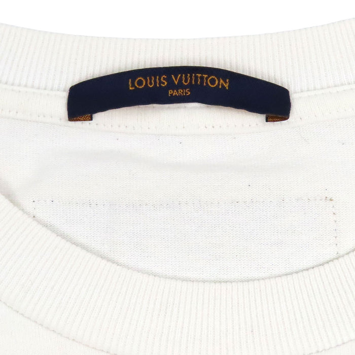 LOUIS VUITTON 
LV ロゴ インサイドアウト コットン クルーネック 
シグネチャー エンブロイダリー Tシャツ