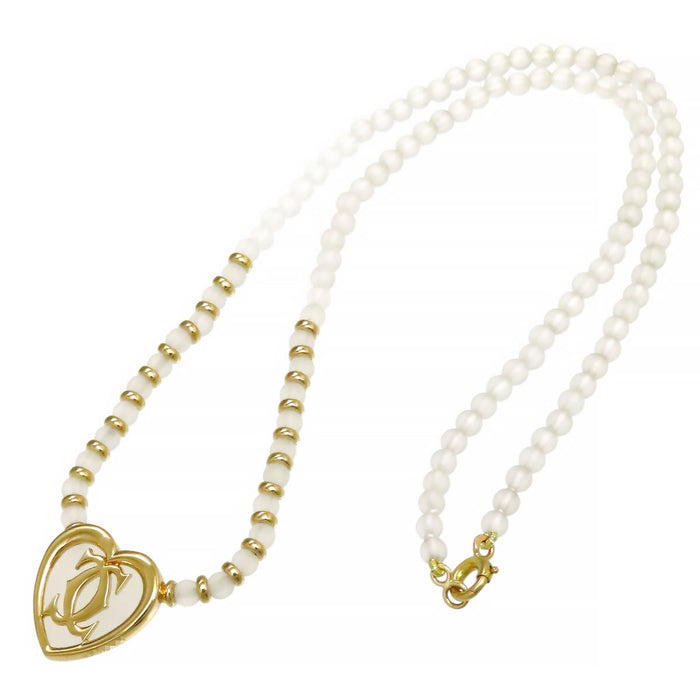 CARTIER 
Cドゥ カルティエ ロッククリスタル ハート ネックレス