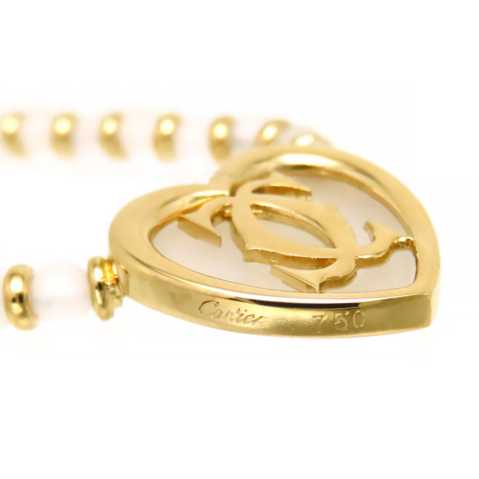 CARTIER 
Cドゥ カルティエ ロッククリスタル ハート ネックレス