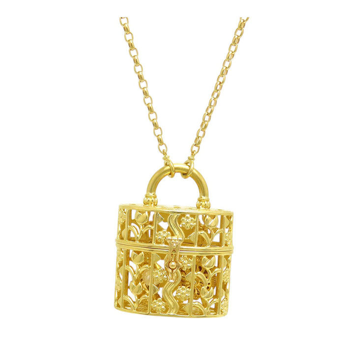 MIKIMOTO  
Bag Motif Necklace with Charm