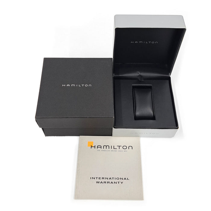 HAMILTON  
Khaki Field Officer  
With box and warranty card