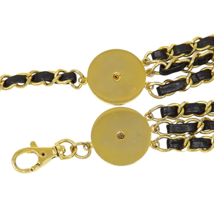 CHANEL  
COCO CC Logo Triple Gold Color Metal  
Coco Mark Chain Belt
