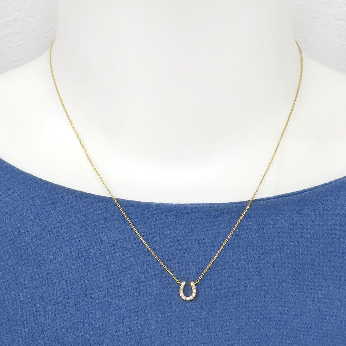 CELINE  
Horseshoe Diamond Necklace
