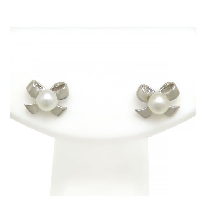 MIKIMOTO  
Baby Pearl Ribbon Earrings