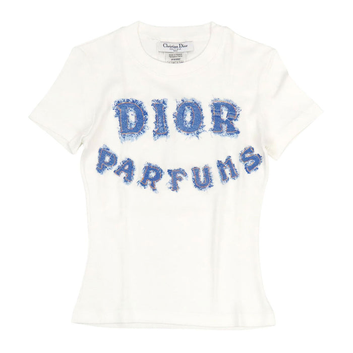 Dior  
Cotton  
DIOR PARFUMS Denim-Style Logo T-Shirt  
Christian Dior