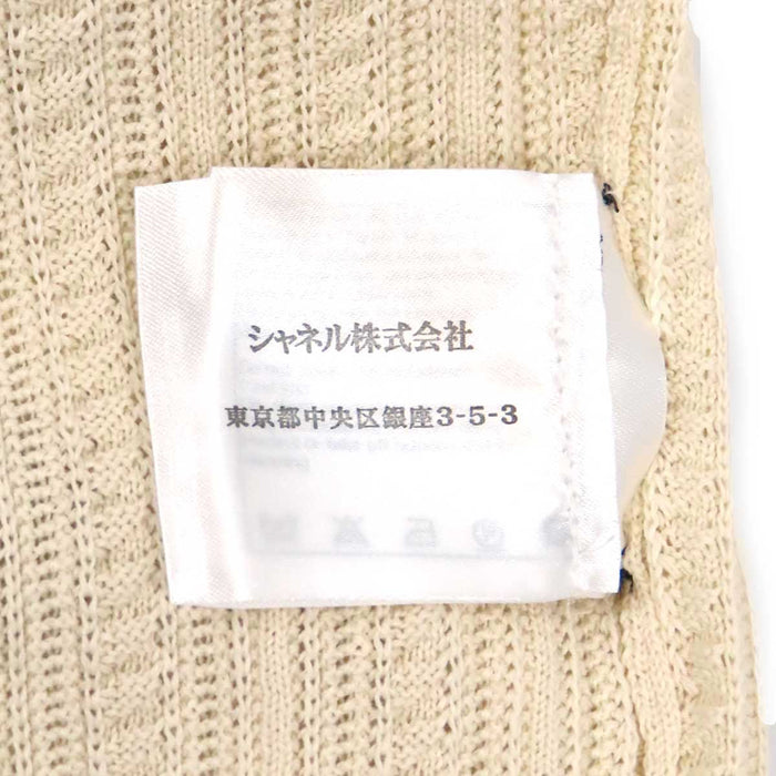 CHANEL  
COCO CC Gold Color Metal Back Button Medusa Button  
Coco Mark Medusa Button Cotton Knit Cut and Sewn Top