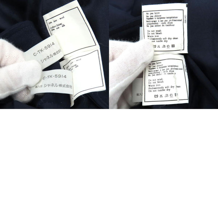 CHANEL  
95P COCO CC Coco Button Wool  
Coco Mark Vintage Set-up