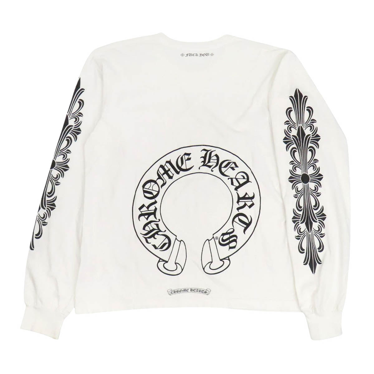 CHROME HEARTS スクロールラベル FUCKYOU コットン クルーネック 袖