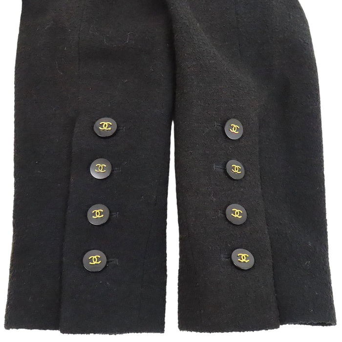 CHANEL  
P95 COCO CC Coco Button Wool  
Coco Mark Vintage Tweed Collarless Jacket
