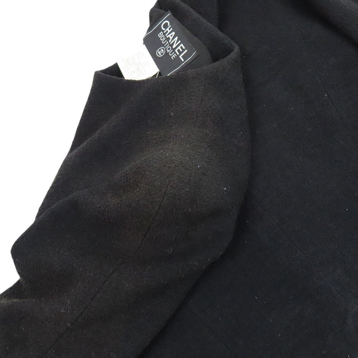 CHANEL  
P95 COCO CC Coco Button Wool  
Coco Mark Vintage Tweed Collarless Jacket
