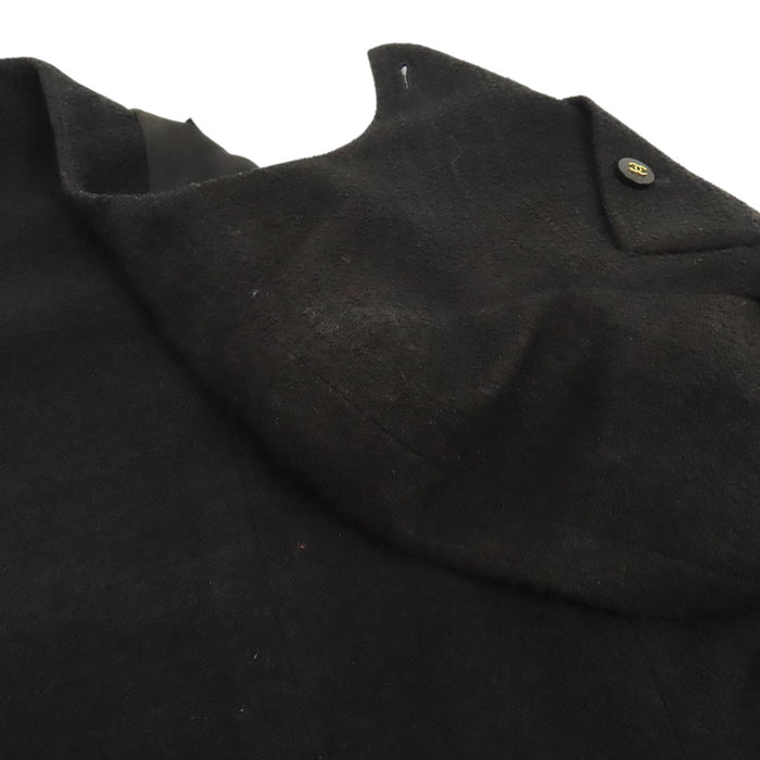 CHANEL  
P95 COCO CC Coco Button Wool  
Coco Mark Vintage Tweed Collarless Jacket