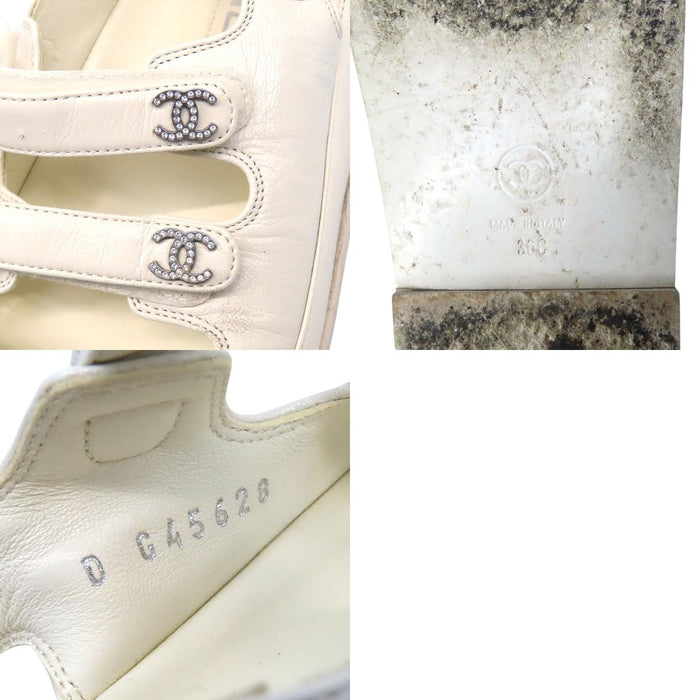 CHANEL  
COCO CC Logo  
Coco Mark Leather Sports Sandals
