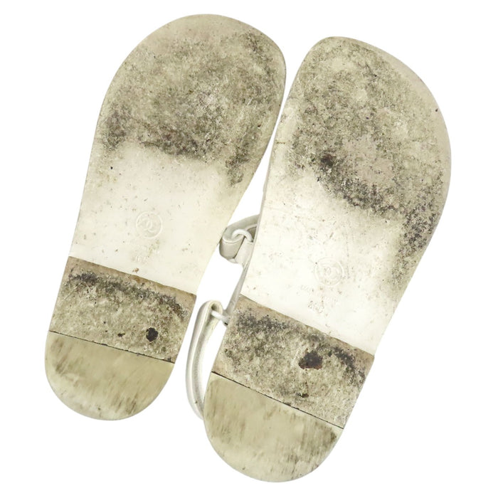 CHANEL  
COCO CC Logo  
Coco Mark Leather Sports Sandals