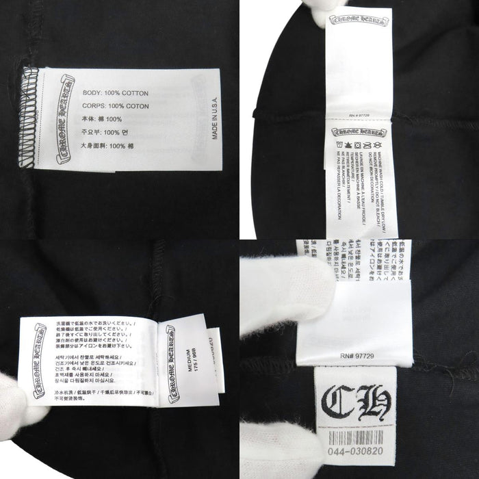 CHROME HEARTS  
CH Scroll Label Cotton  
Back Horseshoe Sleeve Floral Cross Long Sleeve T-Shirt