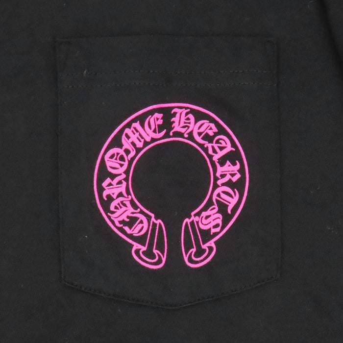 CHROME HEARTS  
CH Scroll Label Cotton  
Back Horseshoe Sleeve Floral Cross Long Sleeve T-Shirt