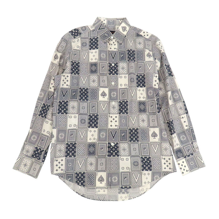 LOUIS VUITTON 
LV 総柄 レギュラーフィット コットン 
モノグラム トランプ柄 シャツ