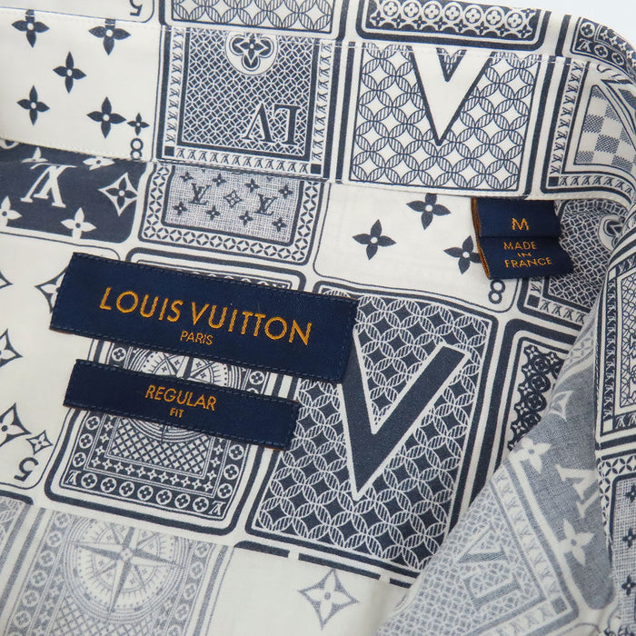 LOUIS VUITTON 
LV 総柄 レギュラーフィット コットン 
モノグラム トランプ柄 シャツ