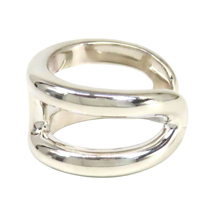 HERMES  
H Motif Silver  
Osmose Ring GM 57