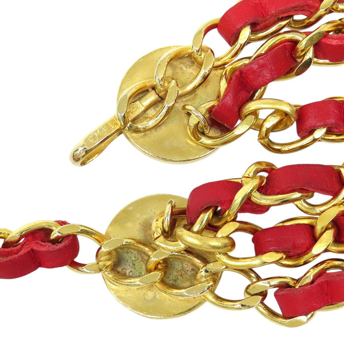 CHANEL  
COCO CC Logo Triple Gold Color Metal 1984  
Coco Mark Vintage Chain Belt
